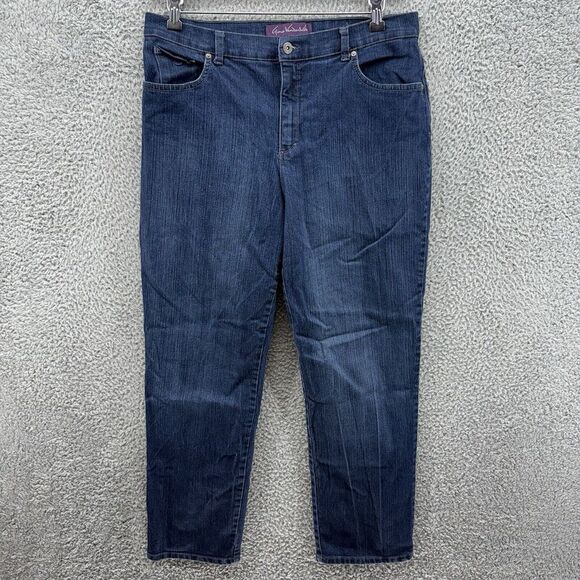 Gloria Vanderbilt Womens Amanda Jeans Size 16 Denim Medium Blue Classic Comfort‎ - Picture 1 of 8